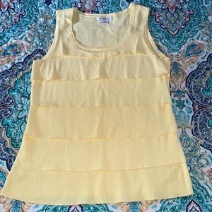 Liz Claiborne yellow layered tank top!
